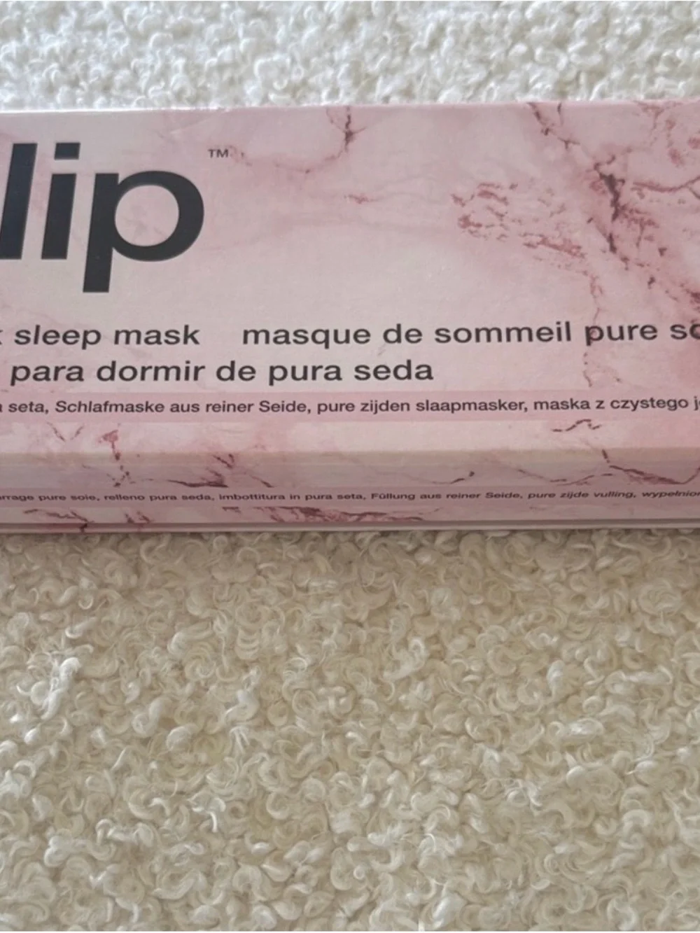 slip Pink Marble Silk Sleep Mask